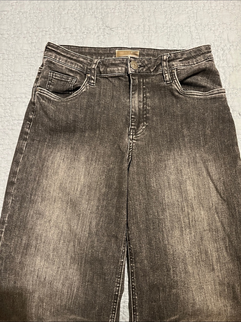 Kut from the Kloth Faded Black Straight-Leg Jeans